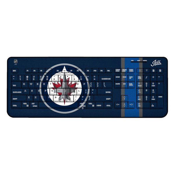 Winnipeg Jets Stripe Wireless USB Keyboard