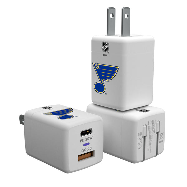 St. Louis Blues Insignia USB A and C Charger