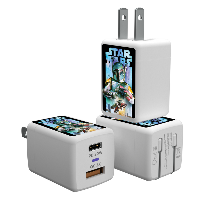 Star Wars Boba Fett Portrait Collage USB A/C Charger