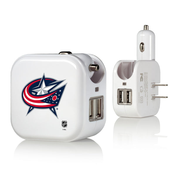 Columbus Blue Jackets Insignia 2 in 1 USB Charger