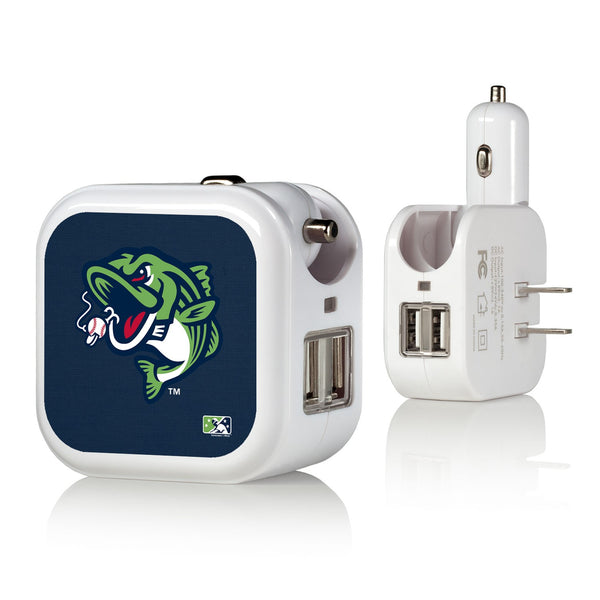 Gwinnett Stripers Solid 2 in 1 USB Charger