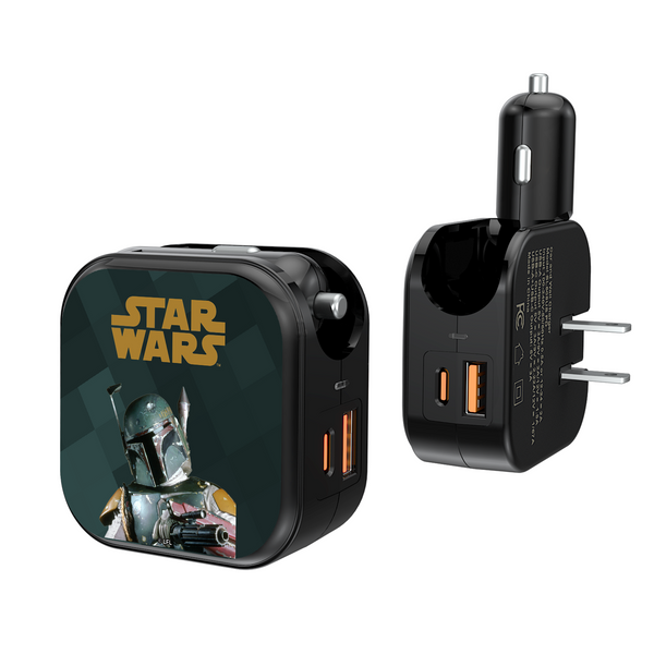Star Wars Boba Fett Color Block 2 in 1 USB A/C Charger