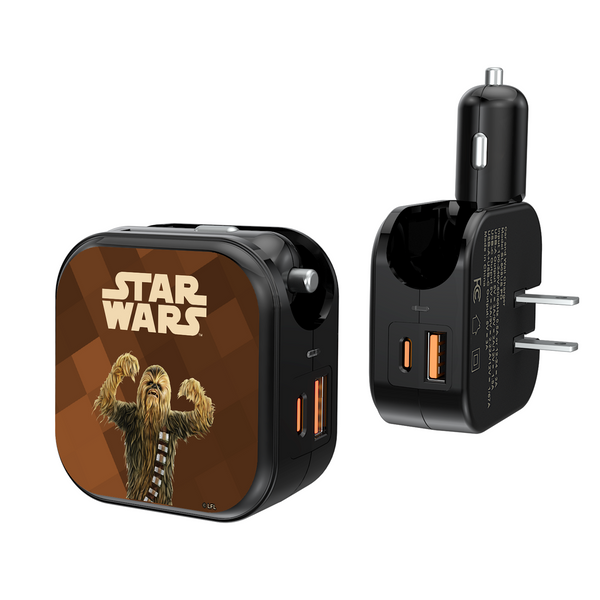 Star Wars Chewbacca Color Block 2 in 1 USB A/C Charger