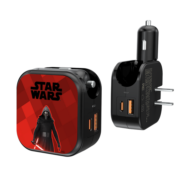 Star Wars Kylo Ren Color Block 2 in 1 USB A/C Charger