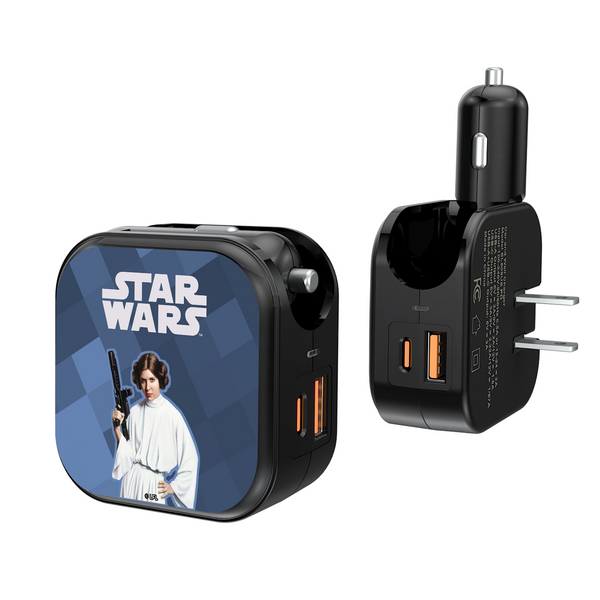 Star Wars Princess Leia Organa Color Block 2 in 1 USB A/C Charger