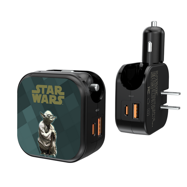 Star Wars Yoda Color Block 2 in 1 USB A/C Charger