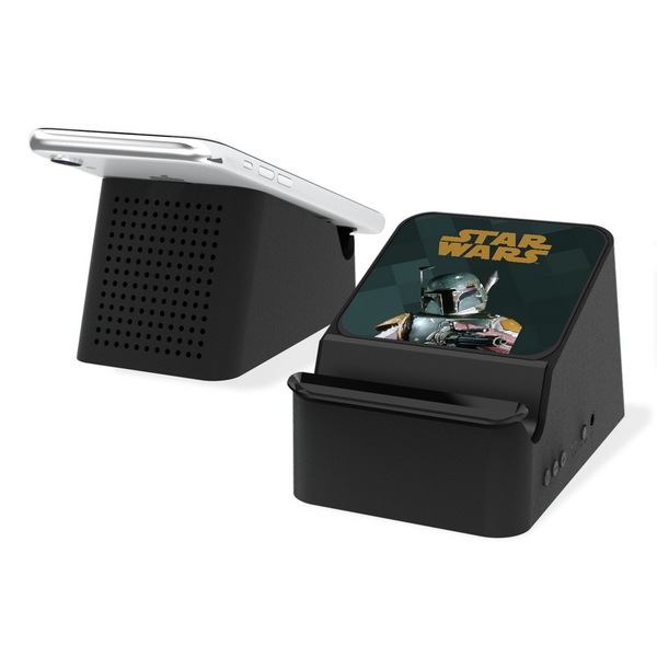 Star Wars Boba Fett Color Block Wireless Charging Station and Bluetooth Speaker
