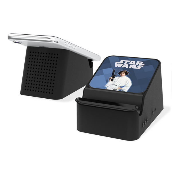 Star Wars Princess Leia Organa Color Block Wireless Charging Station and Bluetooth Speaker