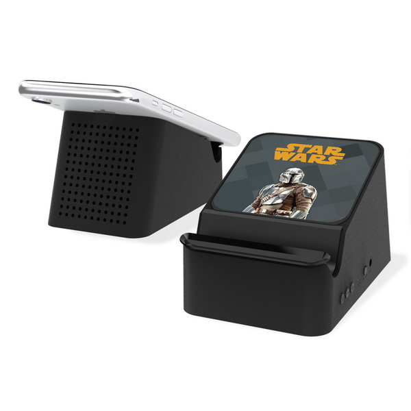 The Mandalorian Mando Color Block Wireless Charging Station and Bluetooth Speaker