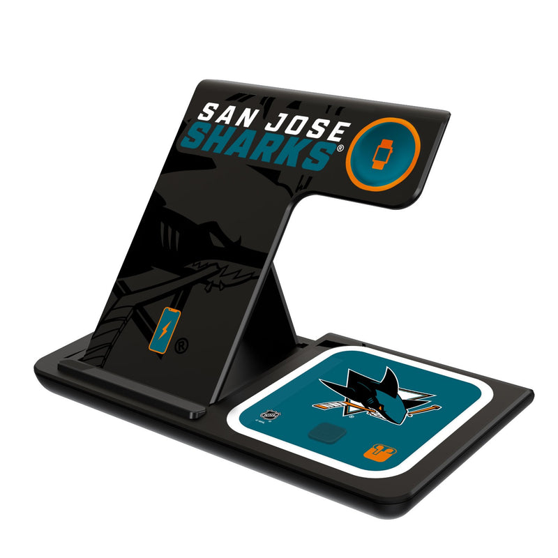San Jose Sharks Tilt 3 in 1 Charging Station