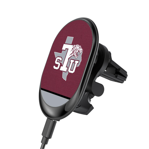 Texas Southern Tigers Endzone Solid Wireless Car Charger