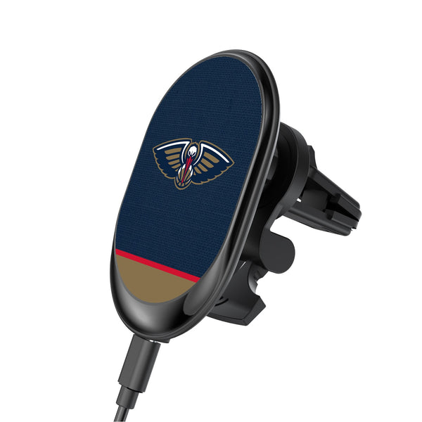 New Orleans Pelicans Solid Wordmark Wireless Car Charger