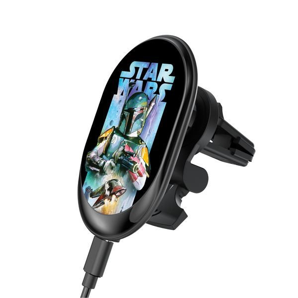 Star Wars Boba Fett Portrait Collage Wireless Car Charger