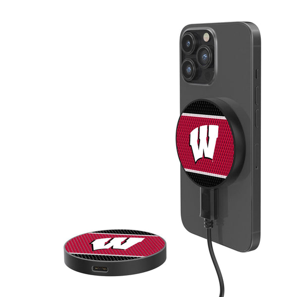 Wisconsin Badgers Mesh 15-Watt Wireless Magnetic Charger