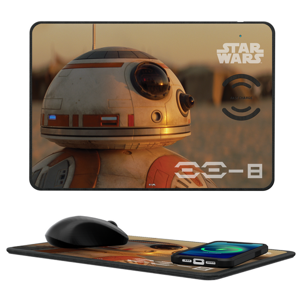 Star Wars BB-8 Cinematic Moments: Discovery 15-Watt Wireless Charger and Mouse Pad