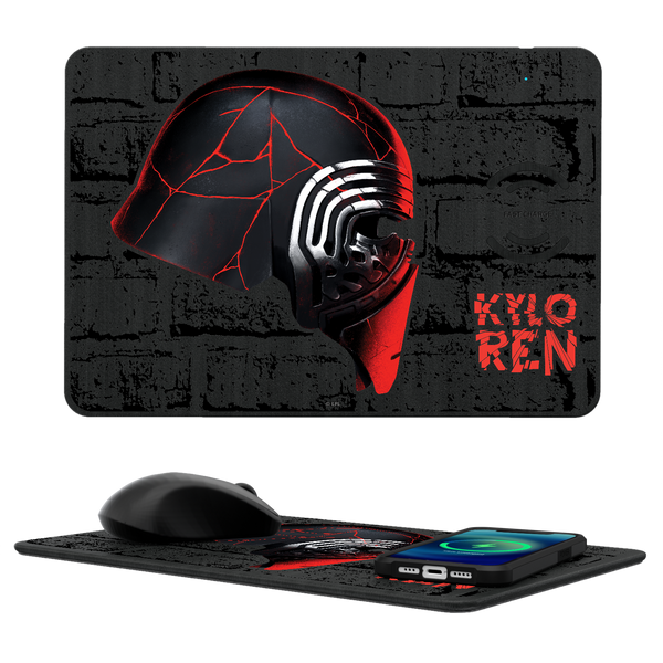 Star Wars Kylo Ren Iconic 15-Watt Wireless Charger and Mouse Pad