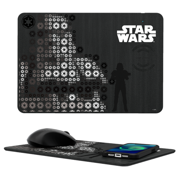 Star Wars Stormtrooper Quadratic 15-Watt Wireless Charger and Mouse Pad