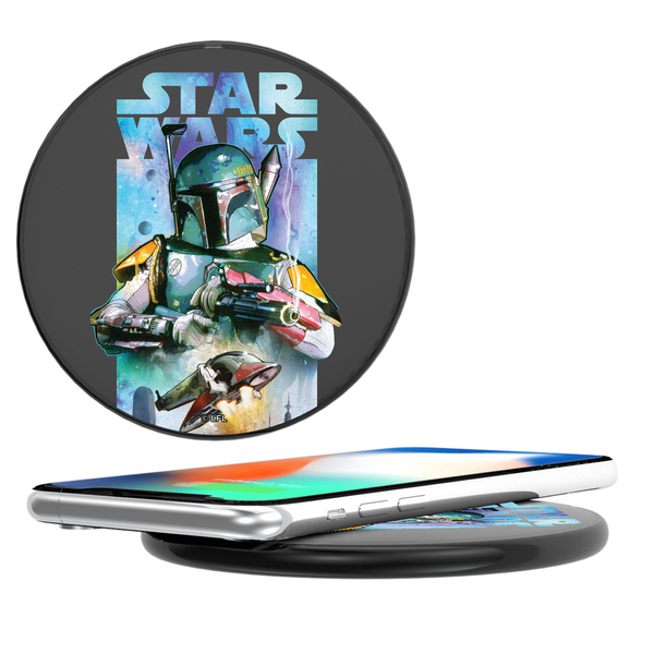 Star Wars Boba Fett Portrait Collage 15-Watt Wireless Charger