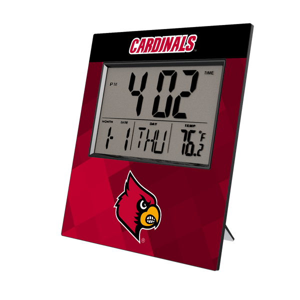 Louisville Cardinals Color Block Wall Clock