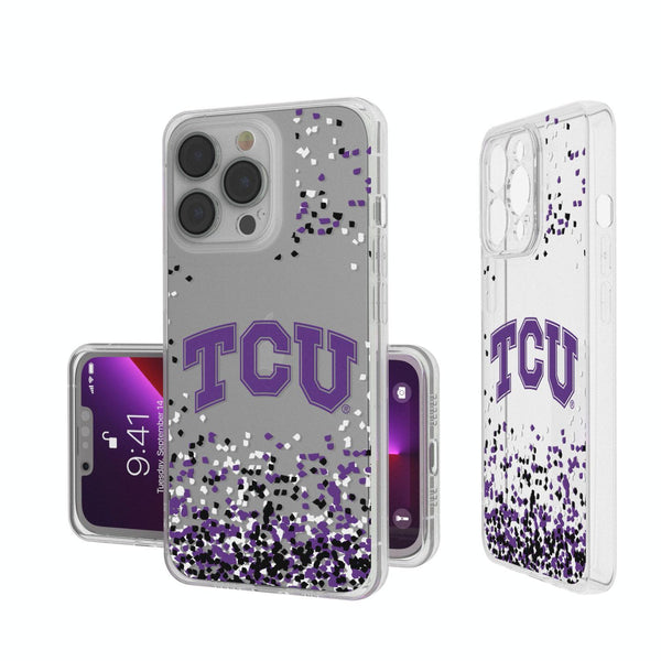 Texas Christian Horned Frogs Confetti iPhone Clear Case