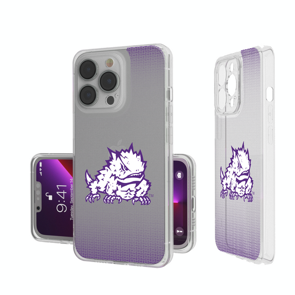 Texas Christian Horned Frogs Linen iPhone Clear Phone Case