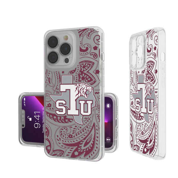Texas Southern Tigers Paisley iPhone Clear Case