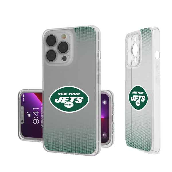 New York Jets Linen iPhone Clear Phone Case