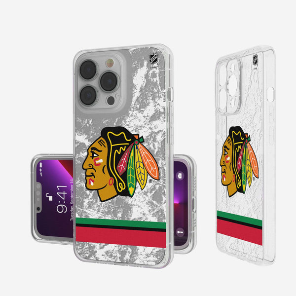 Chicago Blackhawks Ice Stripe iPhone Clear Case
