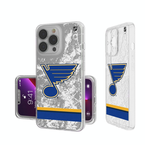 St. Louis Blues Ice Stripe iPhone Clear Case