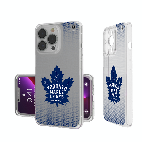 Toronto Maple Leafs Linen iPhone Clear Phone Case
