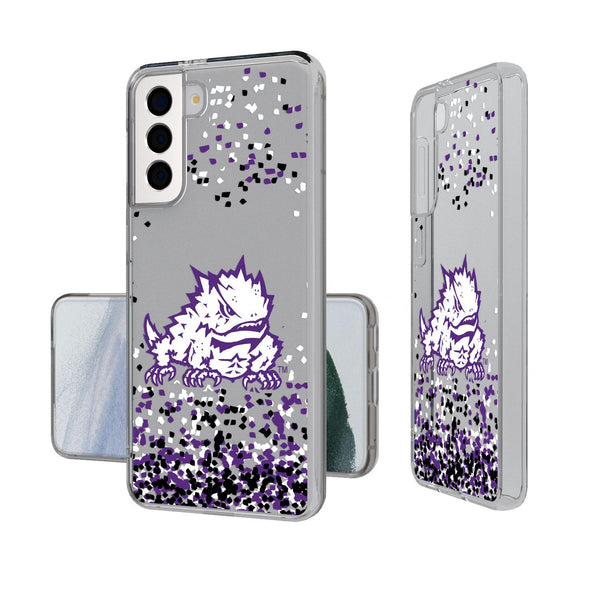 Texas Christian Horned Frogs Confetti Galaxy Clear Case