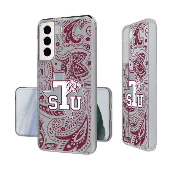 Texas Southern Tigers Paisley Galaxy Clear Case