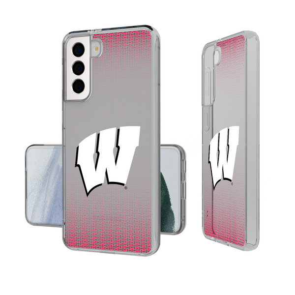 Wisconsin Badgers Linen Galaxy Clear Phone Case