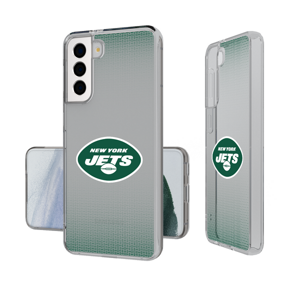 New York Jets Linen Galaxy Clear Phone Case