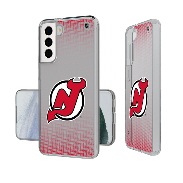 New Jersey Devils Linen Galaxy Clear Phone Case