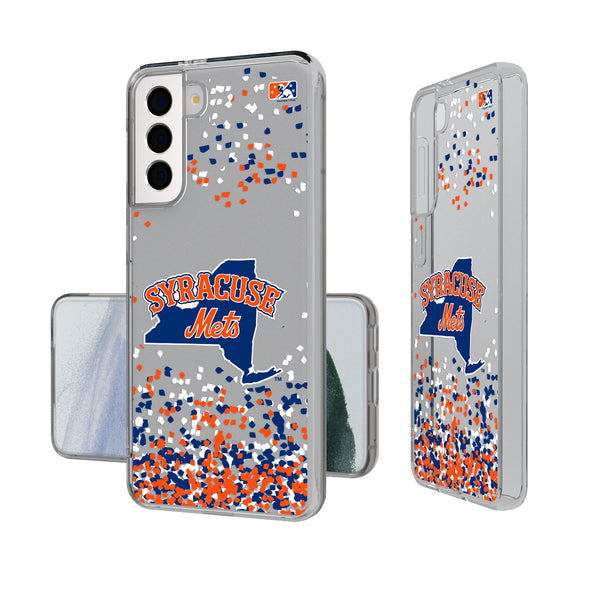 Syracuse Mets Confetti Galaxy Clear Case