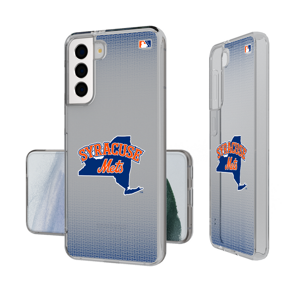 Syracuse Mets Linen Galaxy Clear Phone Case
