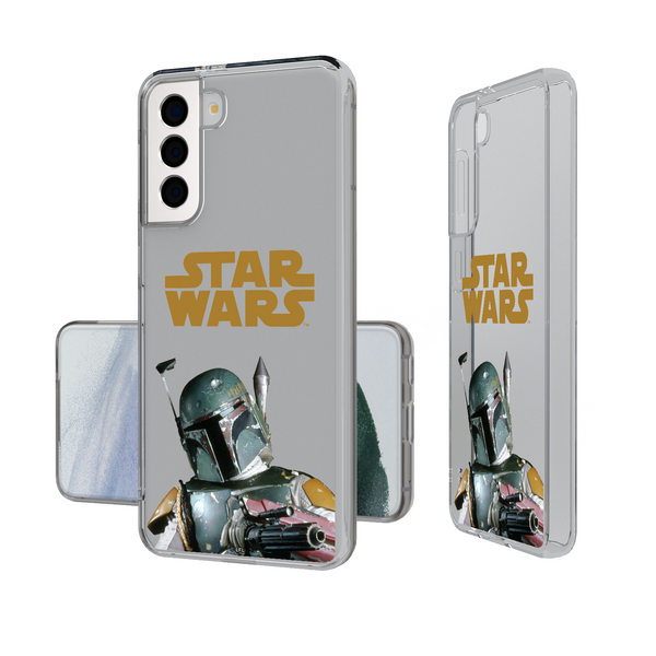 Star Wars Boba Fett Color Block Galaxy Clear Phone Case
