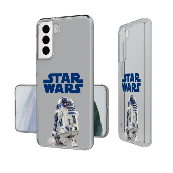 Star Wars R2D2 Color Block Galaxy Clear Phone Case