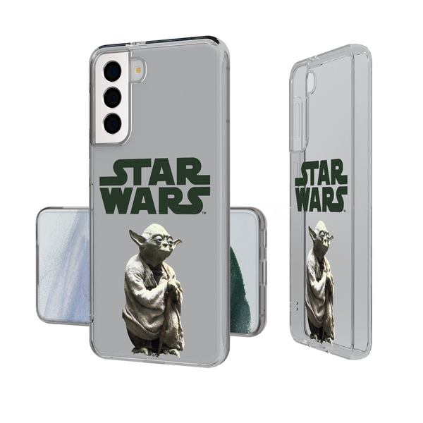 Star Wars Yoda Color Block Galaxy Clear Phone Case