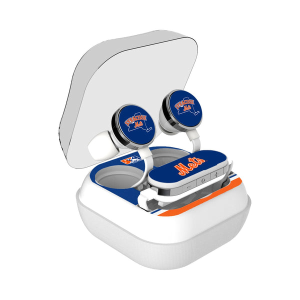 Syracuse Mets Stripe Wireless Earbuds