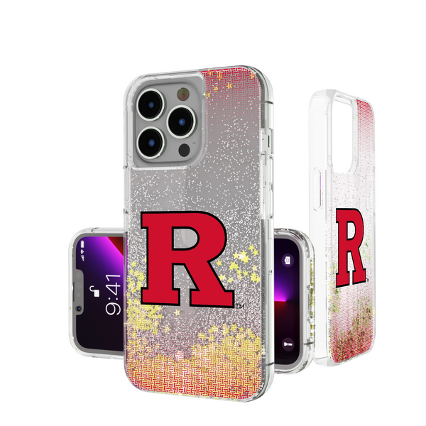 Rutgers Scarlet Knights Linen iPhone Glitter Phone Case