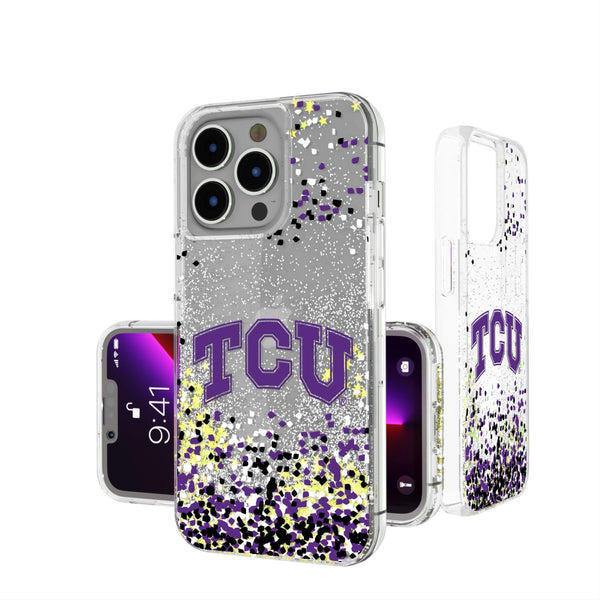 Texas Christian Horned Frogs Confetti iPhone Glitter Case