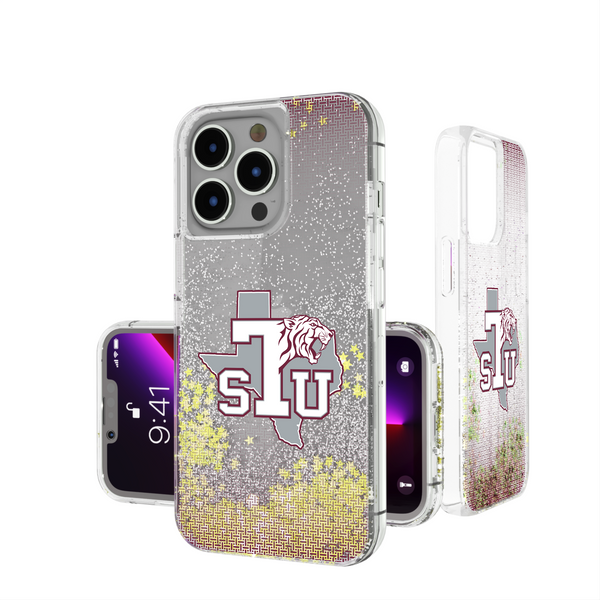 Texas Southern Tigers Linen iPhone Glitter Phone Case