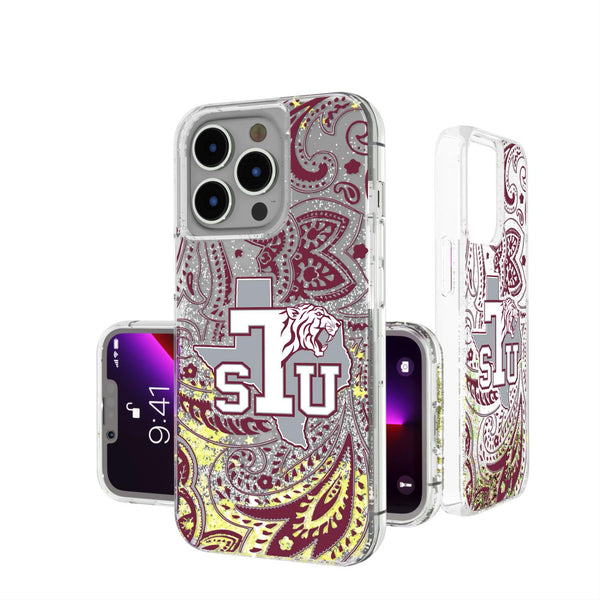 Texas Southern Tigers Paisley iPhone Glitter Case