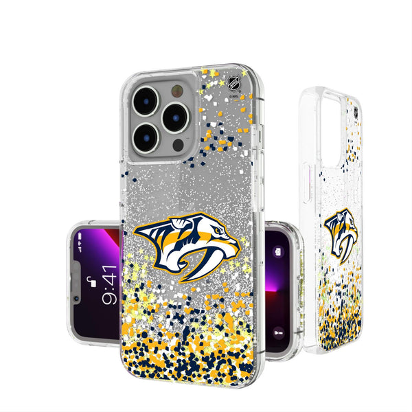 Nashville Predators Confetti iPhone Glitter Case