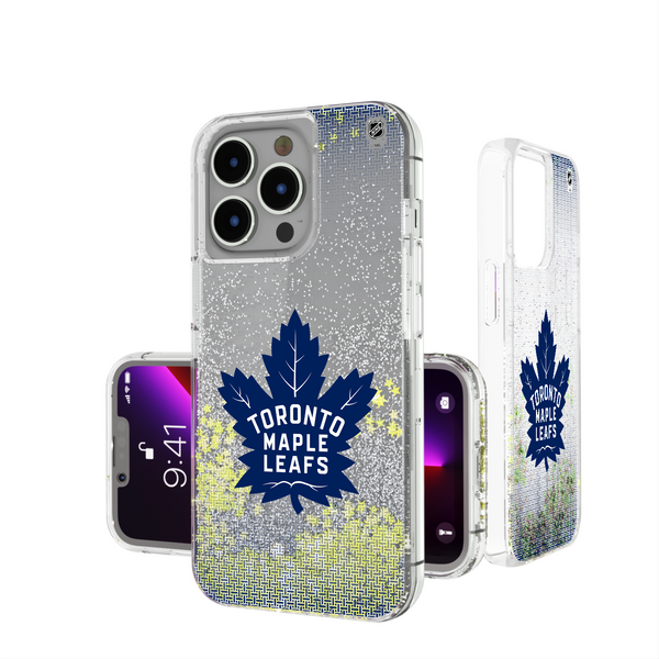 Toronto Maple Leafs Linen iPhone Glitter Phone Case