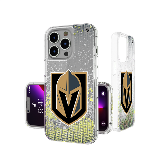 Vegas Golden Knights Linen iPhone Glitter Phone Case