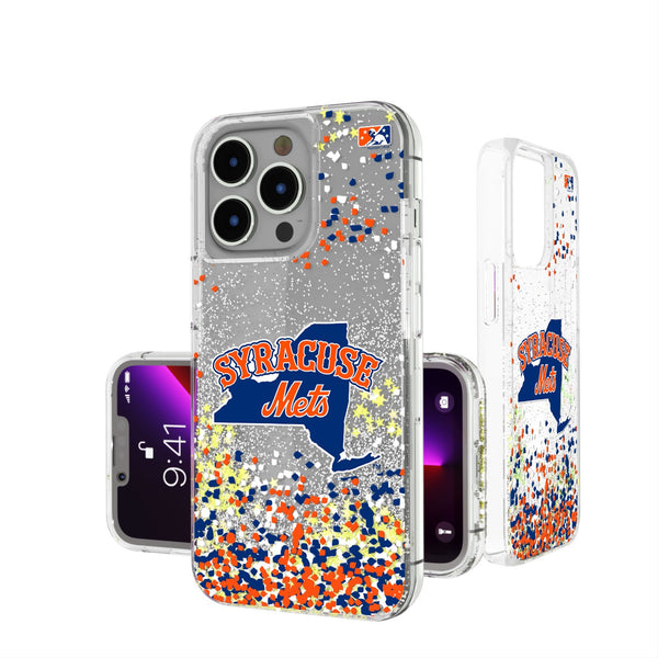 Syracuse Mets Confetti iPhone Glitter Case