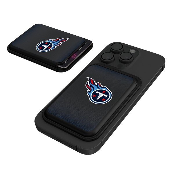 Tennessee Titans Linen Black Magnetic Credit Card Wallet